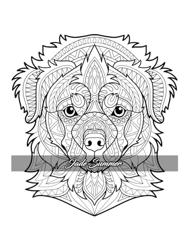 Amazing Dogs Coloring Book: Beautiful Dogs, Adorable Puppies, and Relaxing Designs for Adults and Teens WoodArtSupply