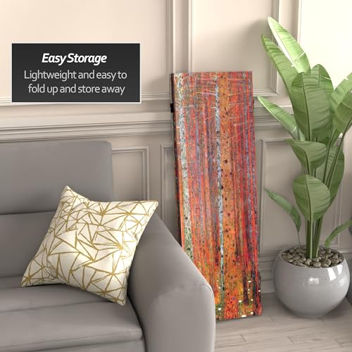 Red Lantern Double Sided Works of Klimt Room Divider - Tannenwald/Farm Garden, 4 Foot - 3 Panel Red Lantern