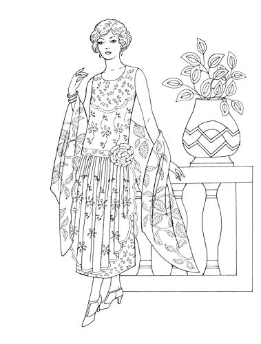 Creative Haven The Great Gatsby Fashions Coloring Book (Adult Coloring Books: Fashion) Dover Publications