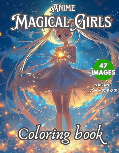 Anime Magical Girl Coloring Book: Manga Coloring Book Magical Girls Art for Children and Adults (Anime Coloring Book: The Endless Series) WoodArtSupply