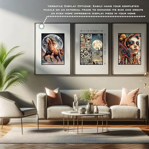 JigWall - 500 Pieces Magnetic Jigsaw Puzzles with a Magnetic Puzzle Board Included - Hard Puzzles for Adults - Art Wall Decor - Unique Gift & Difficult Puzzle - Premium Quality - Jeramondo Djeriandi JigWall