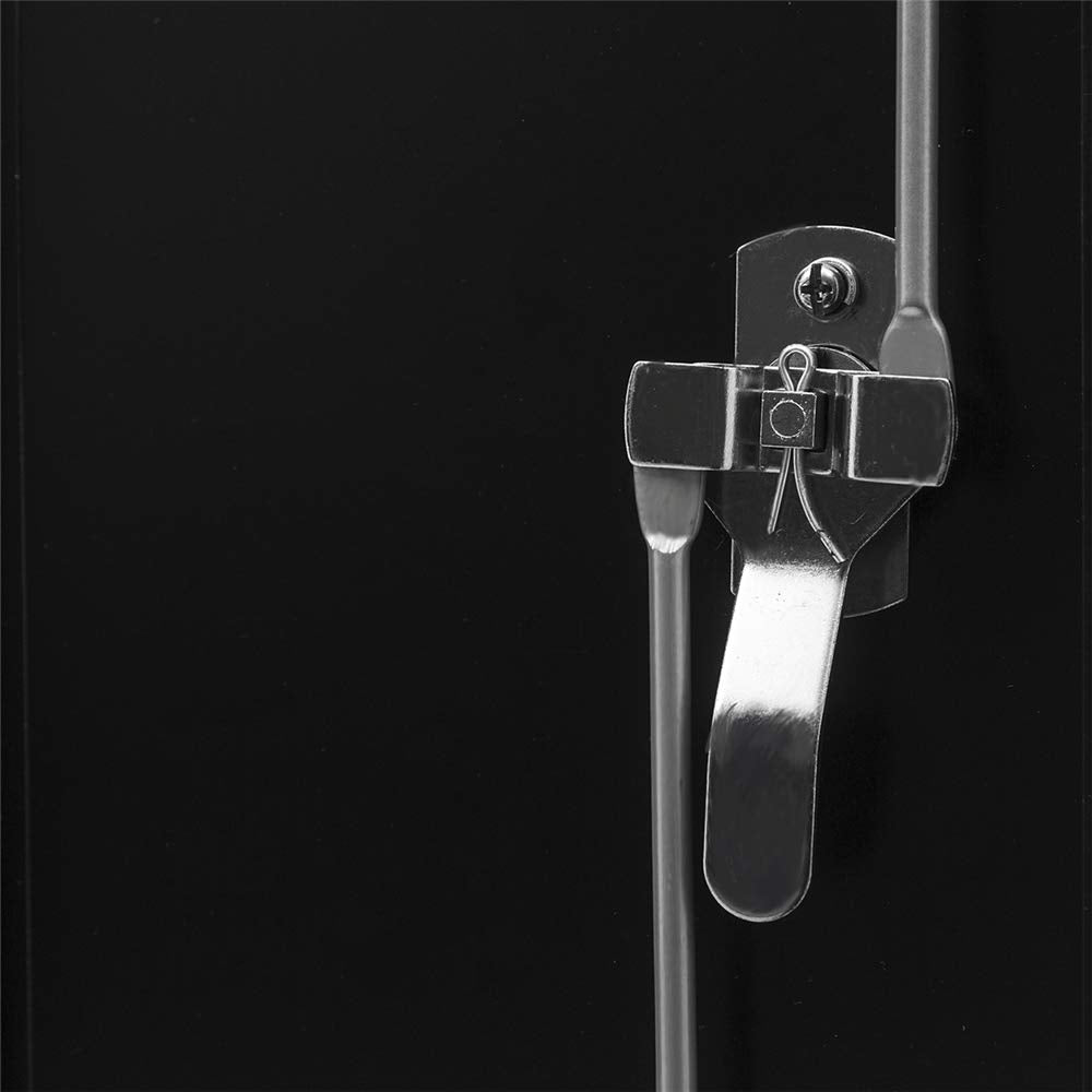 Storage Cabinet with Shelves Doors,72" Tall Black Metal Storage Cabinet High Tall for Office Home Kitchen Garage Warehouse(72" H) Chino