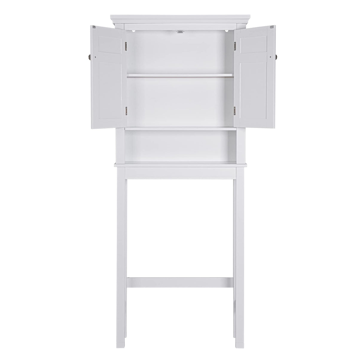 Spirich Over The Toilet Storage Cabinet, Bathroom Shelf Over The Toilet, Over Toilet Bathroom Organizer (White) Spirich