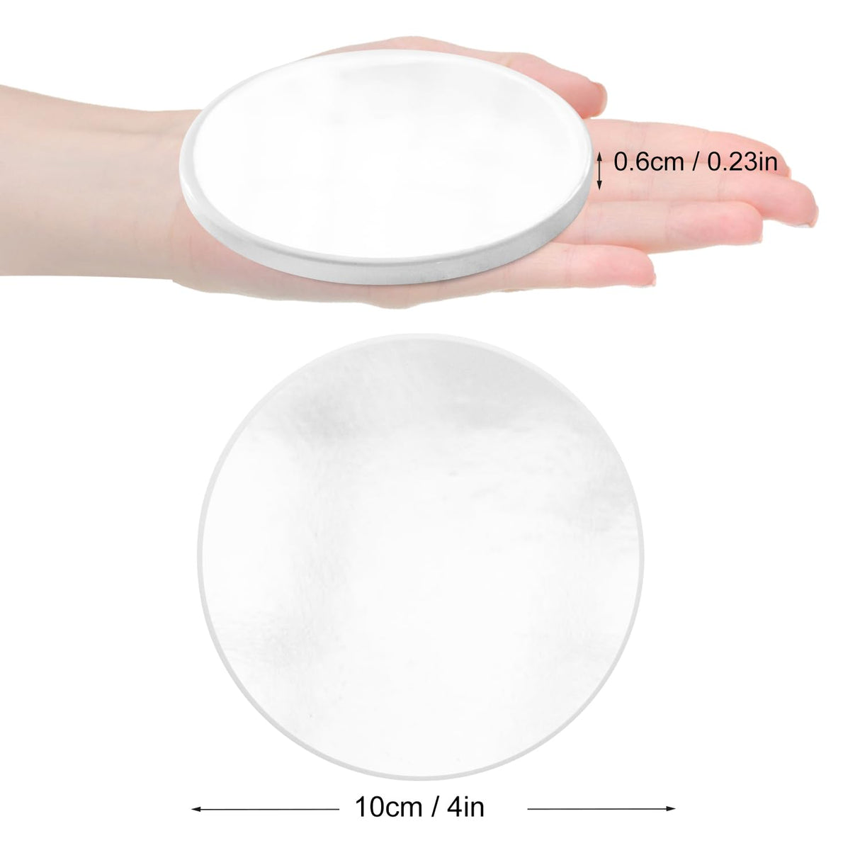 40 Pieces 4 Inch Sublimation Blank Ceramic Coasters, Glazed Ceramic Coasters, Ceramic Round Coasters with Cork Backing Pads for Painting, DIY Crafts, Sublimation, Circular, White. by GNIEMCKIN GNIEMCKIN