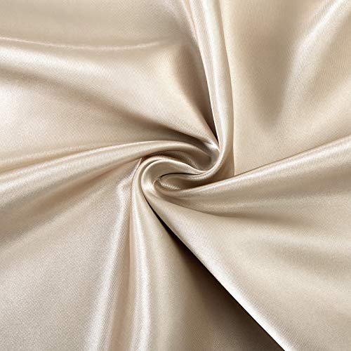 SiinvdaBZX 4Pcs Satin Sheet Set Full Size Ultra Silky Soft Beige Satin Full Bed Sheets with Deep Pocket, 1 Fitted Sheet, 1 Flat Sheet, 2 Envelope Closure Pillowcases SiinvdaBZX