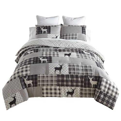 Donna Sharp Ridge Point Comforter Bedding Set - 3-Piece Queen Size Reversible Comforter Set - Includes 1 Plush Comforter and 2 Pillowcases - Machine Washable Donna Sharp