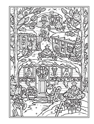Creative Haven Home for the Holidays Coloring Book (Adult Coloring Books: Christmas) WoodArtSupply