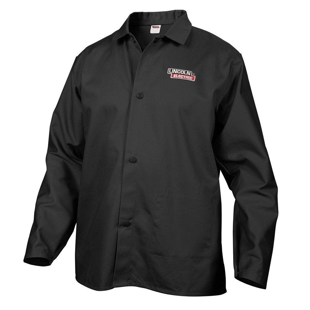 Lincoln Electric KH808L Black Large Flame-Resistant Cloth Welding Jacket Lincoln Electric