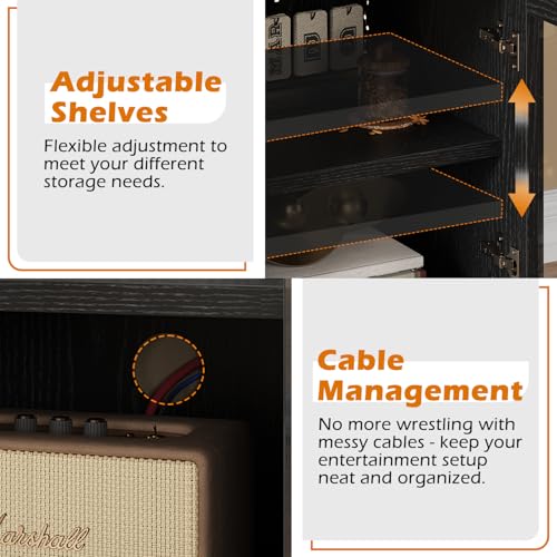 oneinmil 90" Fireplace TV Stand, 60 Inch Smart Fireplace & Modern Entertainment Center, Fire Place TV Console with WI-FI Enabled for TVs Up to 100", TV Stands for Living Room, Black oneinmil