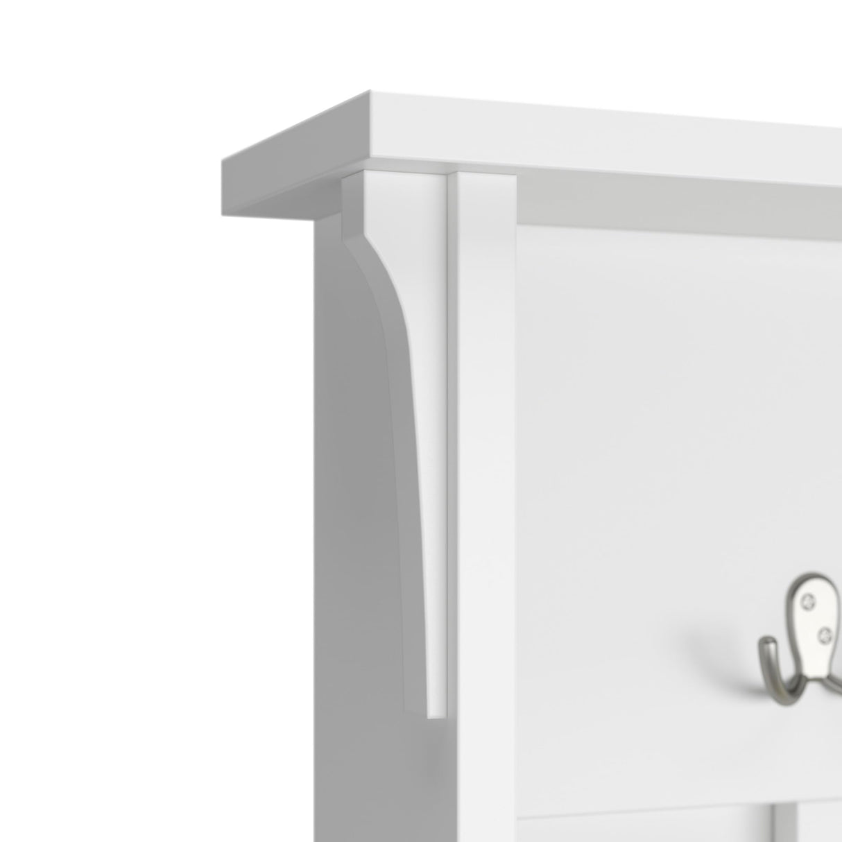 Bush Furniture Salinas Hall Tree Entryway Small Bench with Adjustable Shelves | Coat Rack with 3 Hanging Hooks and Shoe Storage, Pure White and Shiplap Gray Bush Business Furniture