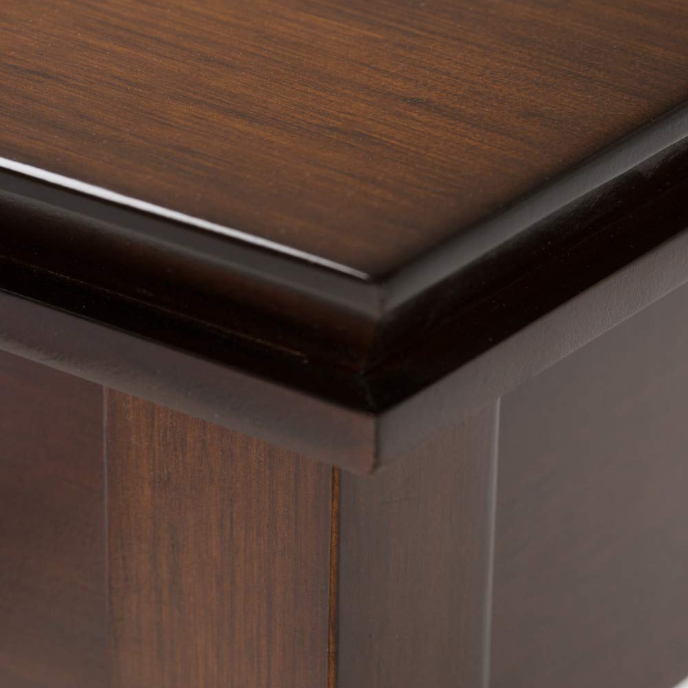 SIMPLIHOME Artisan SOLID WOOD 46 inch Wide Rectangle Coffee Table in Russet Brown, for the Living Room and Family Room SIMPLIHOME