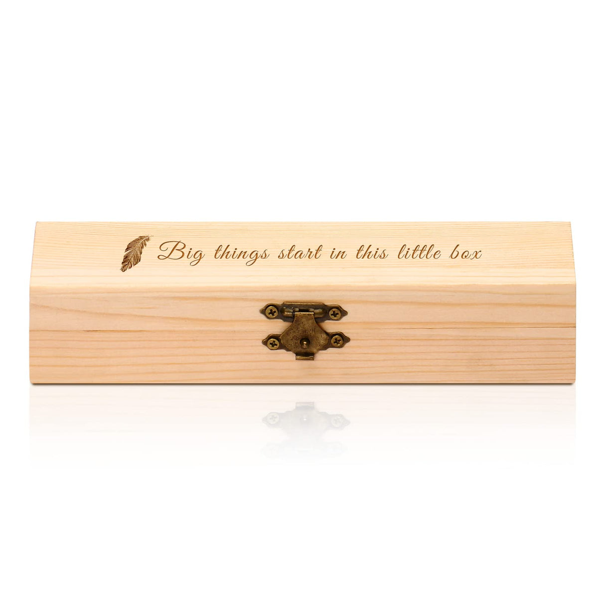 Personalized Wooden Pregnancy Test Keepsake Box,Sinseike Custom Name Baby Annouced Box (Personalized) Sinseike