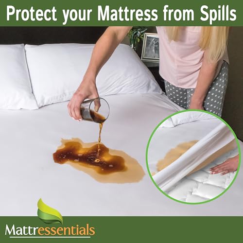 Zippered Full (14"-16" Depth) Mattress Protector - Bed Bug Waterproof Mattress Cover, Premium Quality Hypoallergenic Encasement White Mattressentials