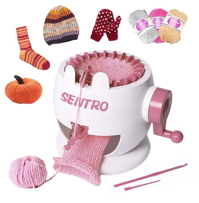 SENTRO Knitting Machine, 22 Needle Knitting Machines, Smart Circular Crochet Machine, Circular Knitting Machine, hat loom machine, knitting machines for adults, Sock Loom, Socks,Hat,Scarf,glove