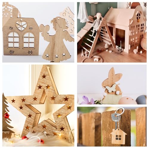 24Pack Basswood Sheets 4x6x1/16 Inch, Basswood for Laser Cutting & Engraving, Thin Plywood Wood Sheets Unfinished Wood for Crafts, DIY Architectural Models, Wood Burning and Painting. VKIZA