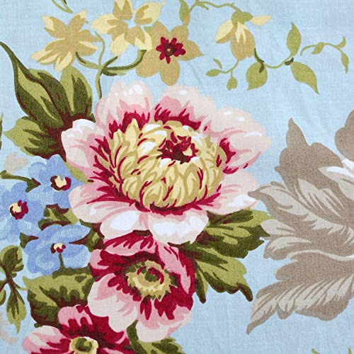FADFAY Shabby Floral Bedding Elegant Peony Sheets Set Luxury Bedding Collections 800 Thread Count 100% Egyptian Cotton Deep Pocket, 4 Piece-Full Size FADFAY