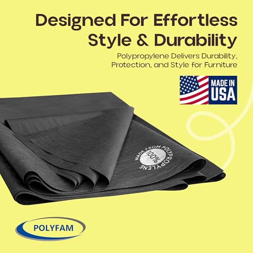 Dream Craft LLC Bed Dust Cover Twin/Twin-XL, Grey, 40" x 85", Cambric Fabric, Polypropylene, Hypoallergenic, Spot Clean Only Dream Craft LLC