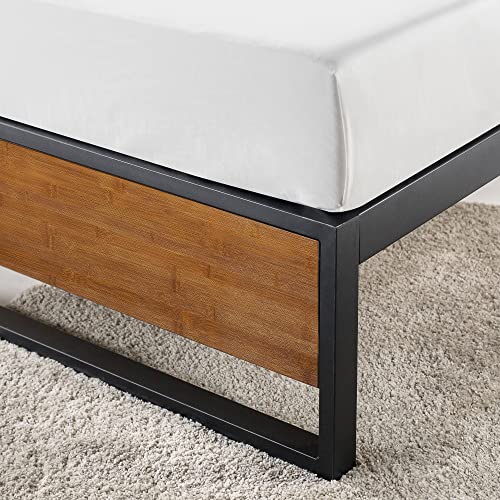 ZINUS Suzanne 14 Inch Bamboo & Metal Queen Platform Bed Frame - Award-Winning Design, No Box Spring Needed, Chestnut Brown ZINUS