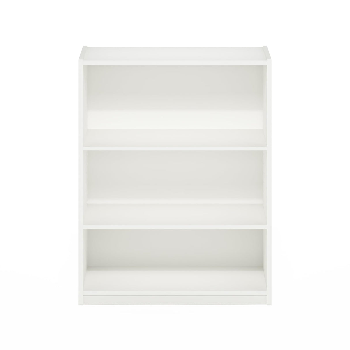 Furinno GEHRY Book Shelf, 3-Tier Bookshelf, Bookcase with Adjustable Shelves, 11.6 x 24.8 x 31.6, for Living Room, Bedroom, Home Office, White Furinno