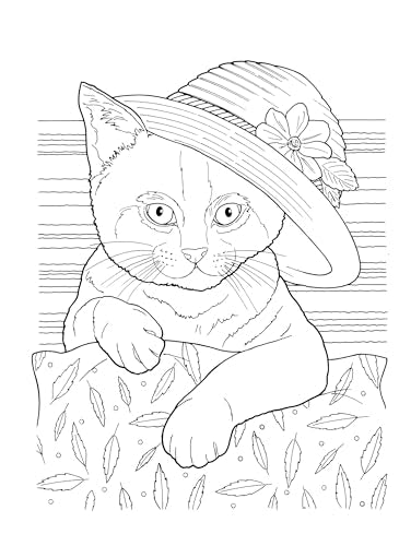 Creative Haven Lovable Cats and Dogs Coloring Book: Relax & Unwind with 31 Stress-Relieving Illustrations (Adult Coloring Books: Pets) Dover Publications