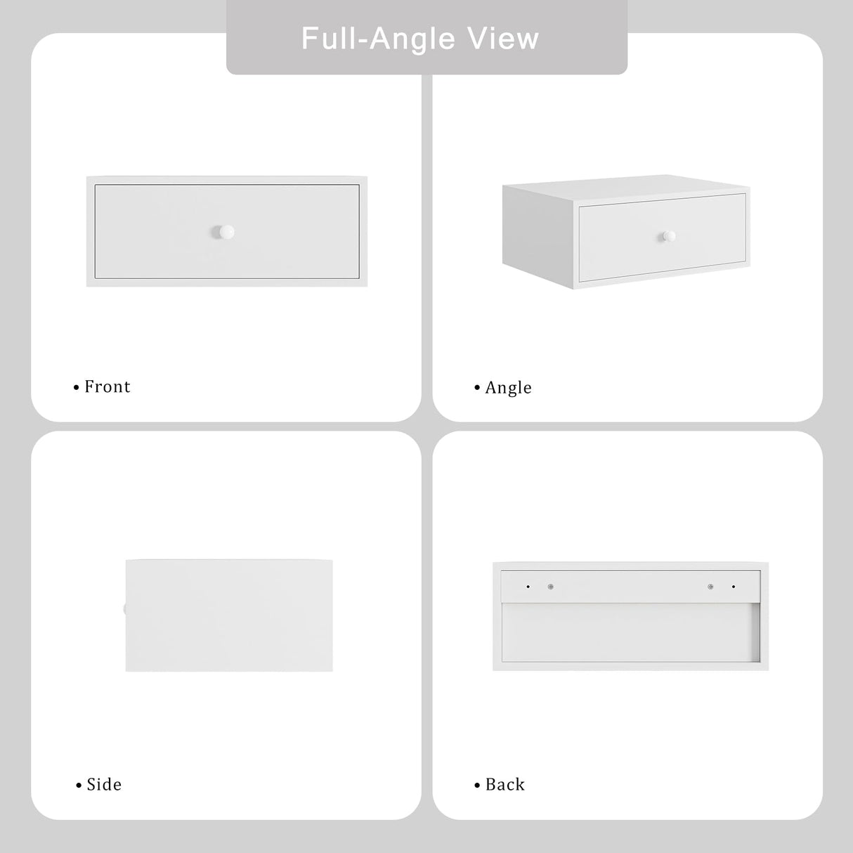 Aienvey Floating nightstand, Floating Shelf with Drawer, Wall Mounted Nightstand, Floating Bedside Table (White) Aienvey