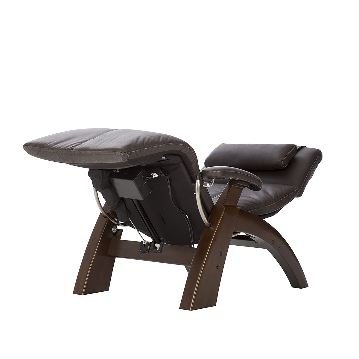 Human Touch Perfect Chair® PC-350 Classic Power Zero Gravity Leather Electric Recliner For Office, 3-Year Warranty, 46D x 32W x 46H Inch, Dark Walnut Espresso Human Touch