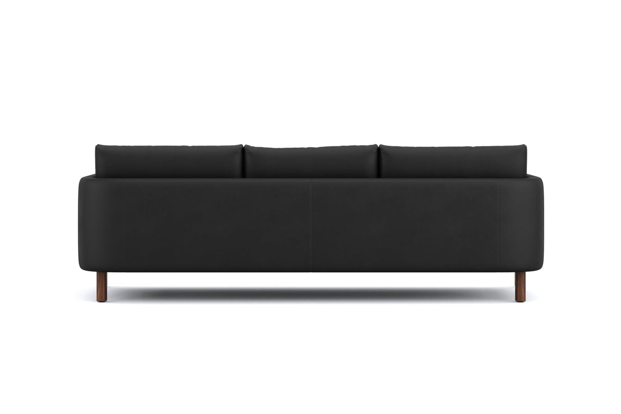 Valencia Matera 93” Black 3 Seater Full Leather Sofa | Modern Nappa Leather Couch with 2 Pillows for Living Room Furniture | Canadian Hardwood, One-Piece Curved Frame Lounge Sofa VALENCIA THEATER SEATING