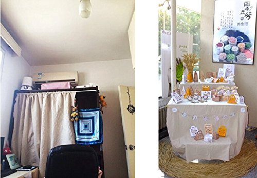 Nature Linen Needlework Fabric, Plain Solid Colour Linen Cloth Hemp Jute Fabric Table Cloth Garments Crafts Accessories, 20 by 62-Inch (Color 1) LOVOUS