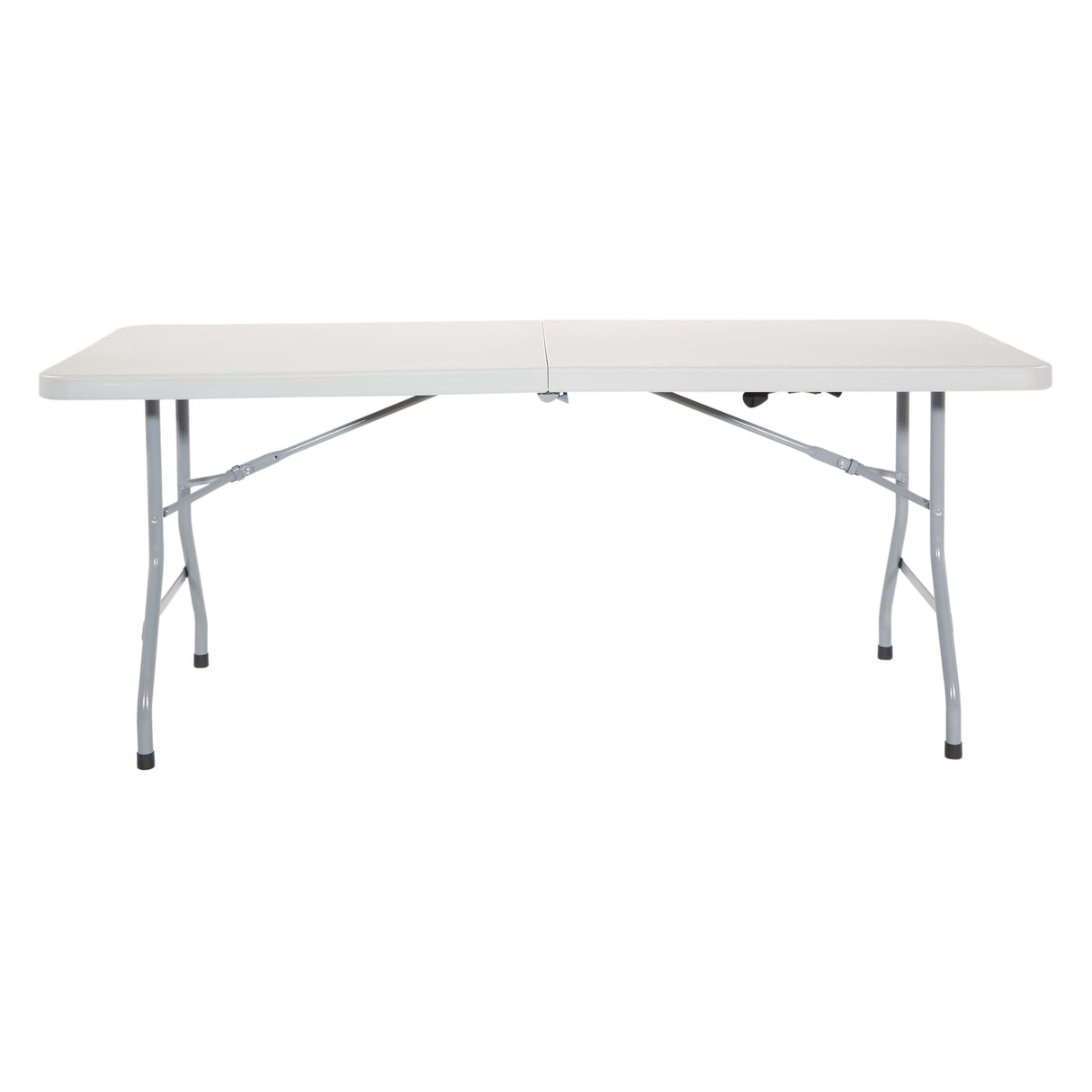 Office Star Resin Rectangle Center-Folding Portable Table for Picnics, Camping, and Tailgating, 6 Feet Office Star Products