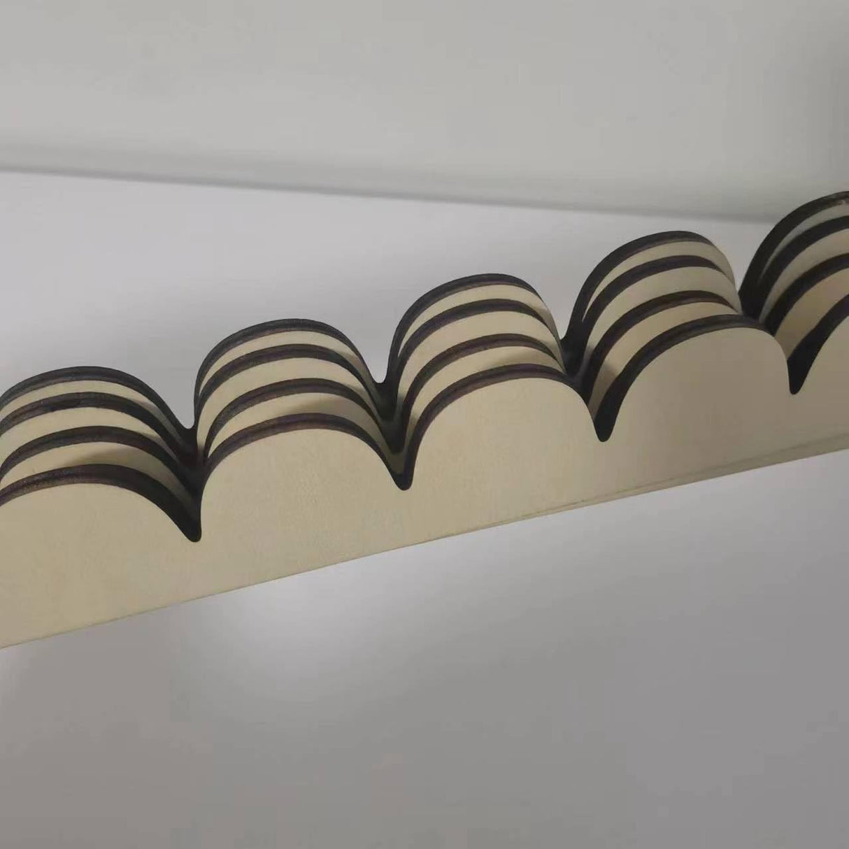 6Pack of 24 Inch Unfinished Wooden Scalloped Moulding Trim (6, 24 Inch) MaSiledy