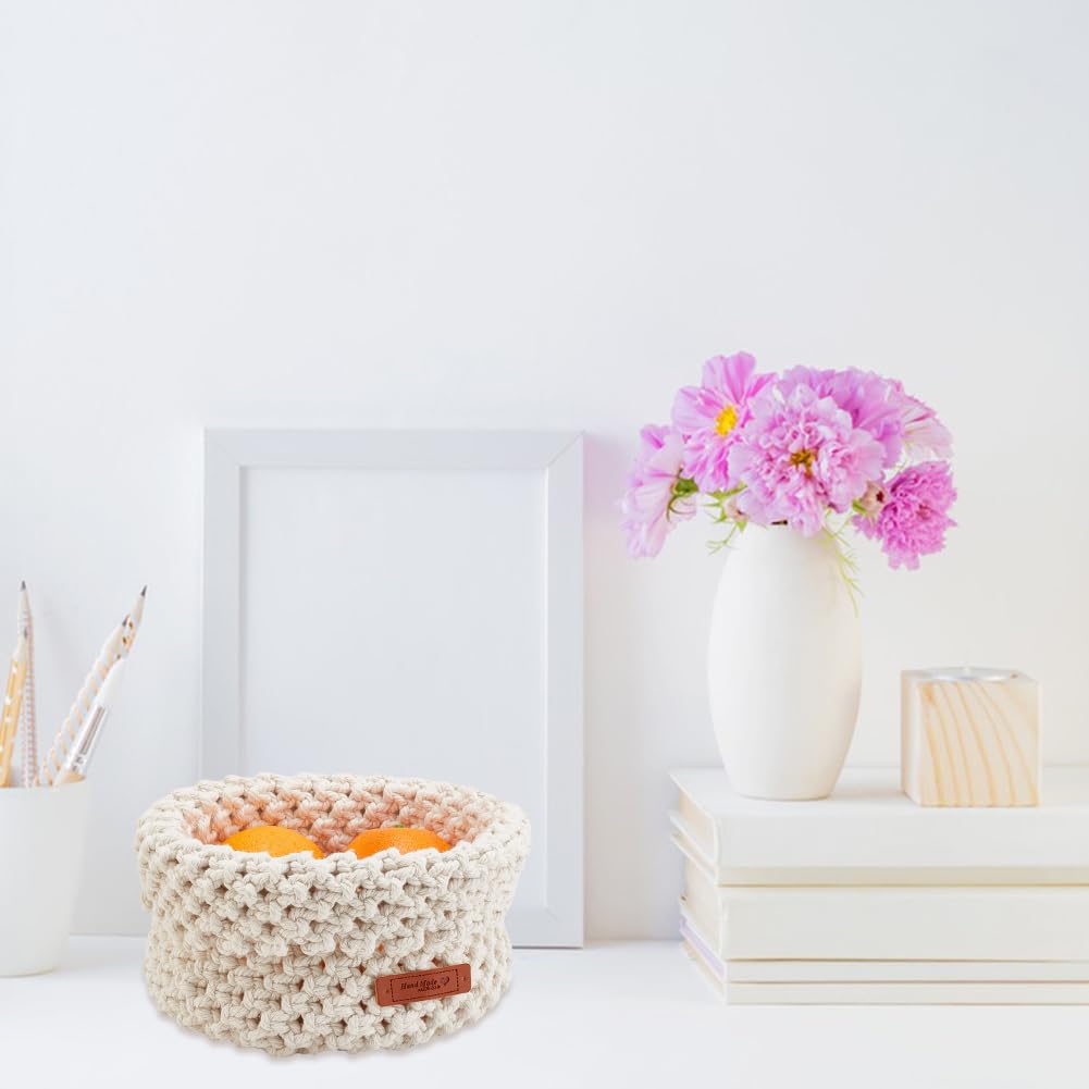 FREEBLOSS Macrame Basket Kit - DIY Macrame Kit with Video Tutorial and 100m Cotton Cord for Storage and Crafting FREEBLOSS