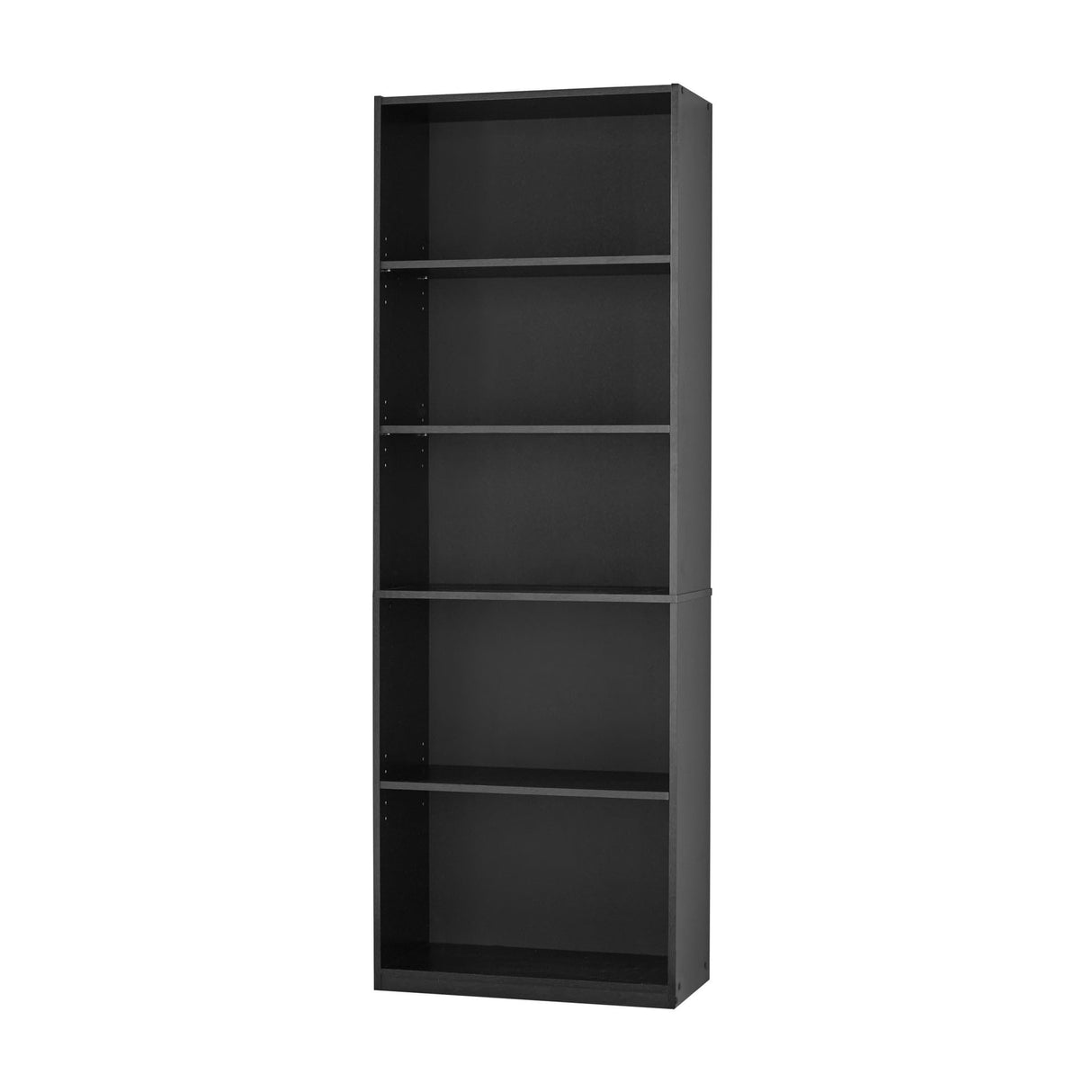 Mainstay` 71" 5-Shelf Standard Bookcase (Black) Mainstay