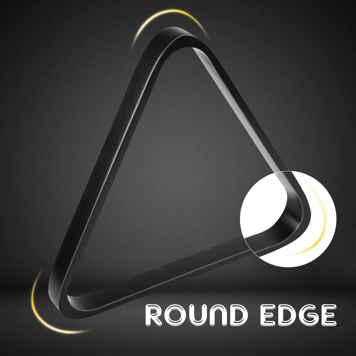 MoyanSuper Solid Wood Pool Ball Rack Billiard Ball Triangle Rack, Pool Table Ball Holder Positioning Rack,2-1/4" Pool Ball Rack (Black Triangle Rack) MoyanSuper