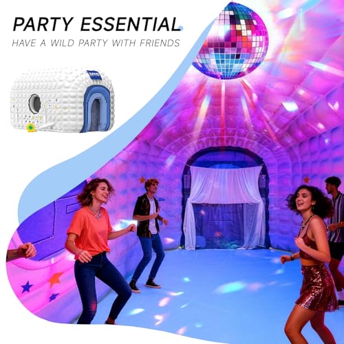 MWE Large Inflatable Nightclub 26x16x14Ft with Blower,Inflatable Party Tent Disco Cube, Air Cube House for Event Birthday Wedding Party,Quick Inflation and Storage Shelter (White, 26x16x14FT) MWE