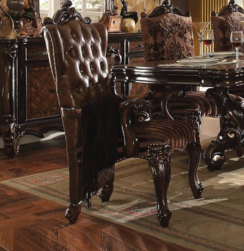Cherry Oak Formal Dining Table Set - 9pc, Extendable Table, 6 Side Chairs, 2 Arm Chairs - 8 Person Set for 6-8 People Generic