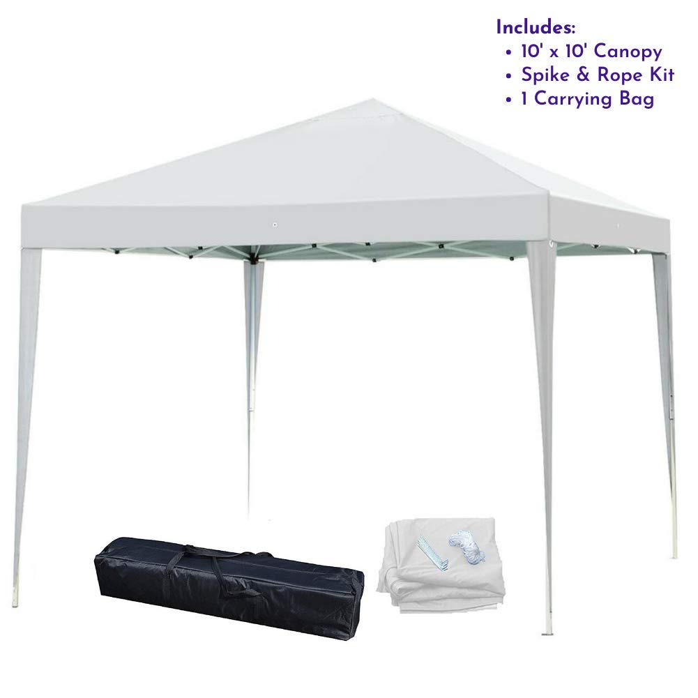 Impact Canopy 10' x 10' Canopy Tent Gazebo with Dressed Legs, White IMPACT CANOPY