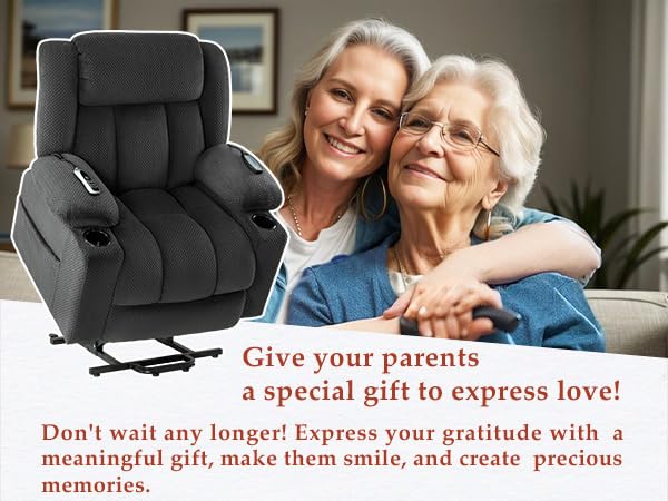 Neioml 3 Motor Large-Wide Lift Chair, Infinite Position, 180° Lay Flat, Power Lift Chairs Recliners for Elderly Big and Tall, Massage & Heat, Extended Footrest, Soft Plush Flannel (Gray) Neioml