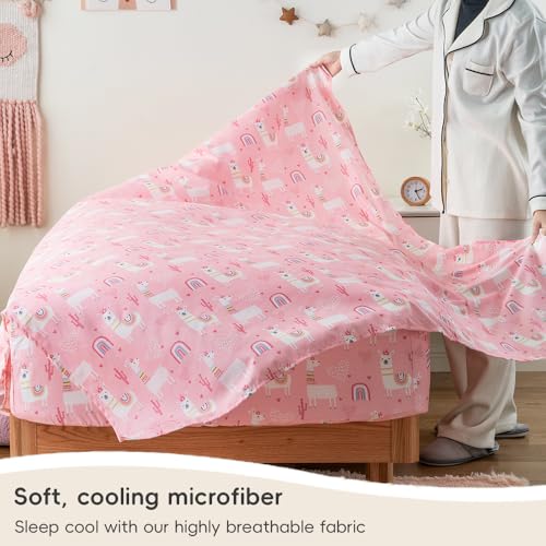 Bunnikins & Clover Twin Sheets Set Kids, Deep Pocket Soft Printed Microfiber 3 Piece Toddler Bedding Set for Boys Girls Bunnikins & Clover