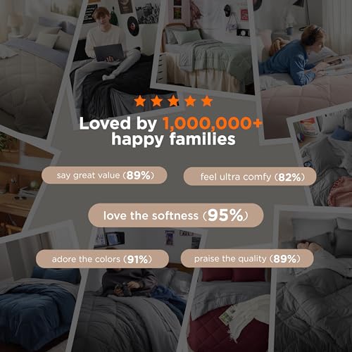 Bedsure Queen Comforter Set - 7 Pieces Reversible Brown Bedding, Queen Size Bed Set for All Seasons, Bed in a Bag with Down Alternative Comforter, Sheets, Pillowcases & Shams Bedsure