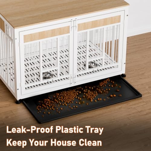 Heavy Duty Dog Crate Furniture for Large Dog, 48 Inch Decorative Pet House End Table, Extra Large Wooden Cage Kennel Furniture Indoor OLYMSOLD