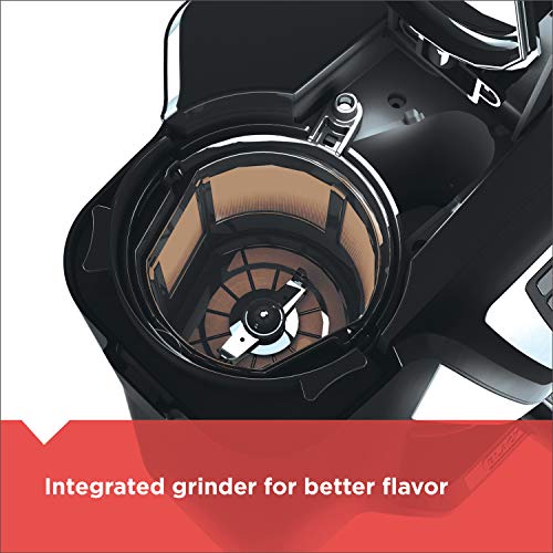 BLACK+DECKER 12-Cup Mill and Brew Coffee Maker, Automatic Grind and Brew Drip Coffee Machine, Programmable, Sneak-A-Cup, Reusable Filter. BLACK+DECKER