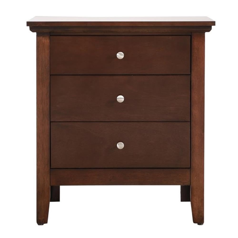 Glory Furniture Hammond 3 Drawer Nightstand in Cappuccino Glory Furniture