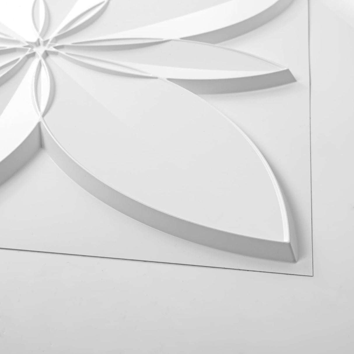 WOWSTAR 12-Pack 24"x24" Drop Ceiling Tiles, Waterproof Glue up White Ceiling Panels, 3D Wall Panels, PVC Wall Tiles, Ceiling Decor WOWSTAR