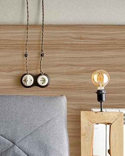 Wood Contact Paper Wood Wallpaper Peel and Stick Wallpaper Light Wood Grain Contact Paper for Cabinets Wood Look Contact Paper Self Adhesive Removable Wallpaper Waterproof Vinyl Wallpaper 15.7“×118“ Sevalo