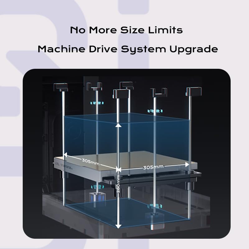 QIDI PLUS4 3D Printer, Max 600mm/s High-Speed, Auto Leveling, 370°C High Temp Extruder, 65°C Heated Chamber, Less Ringing and Ghosting, Supports PPS-CF Filament, Large Build Size 12"x12"x11" R QIDI TECHNOLOGY