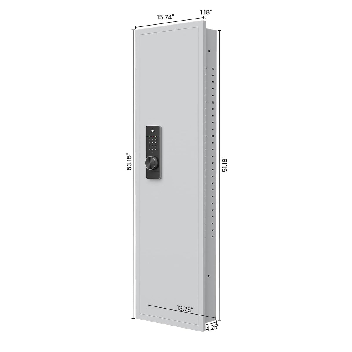 53" In-Wall Hidden 5-6 Gun Safe | Password Touch Panel Digital Lock | Adjustable Shelves & Gun Stock | Heavy Duty Steel Security Cabinet | Firearm Valuables Storage Gareinwuds