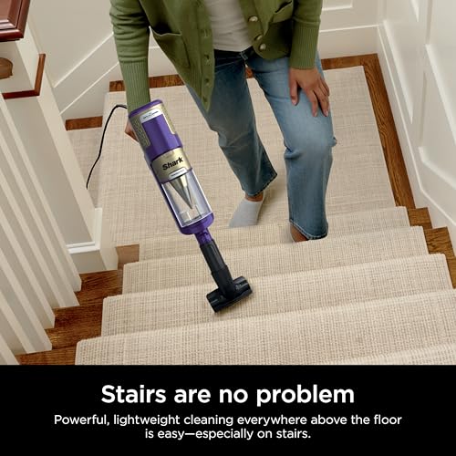Shark POWERDETECT Ultra-Light Corded Stick Vacuum with DuoClean Technology, Self-Cleaning Brushroll for No Hair Wrap, Anti-Allergen Complete Seal, and Odor Neutralizer Technology, HZ4002 Shark