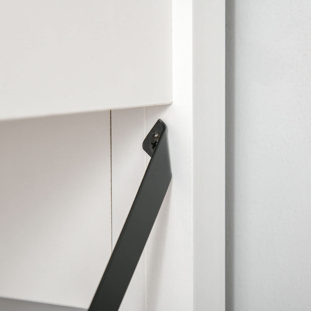 HOMCOM Farmhouse Computer Desk with Hutch and Cabinet, Home office Desk with Storage, for Study, White HOMCOM