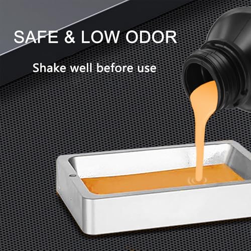 ApexMaker 3D Printer Resin Orange, Low Odor, High Precision, Quick Curing Standard Photopolymer Resin, 405nm UV Curing Photopolymer Resin 3D Printing Liquid for LCD DLP SLA 3D Printers 1kg ApexMaker