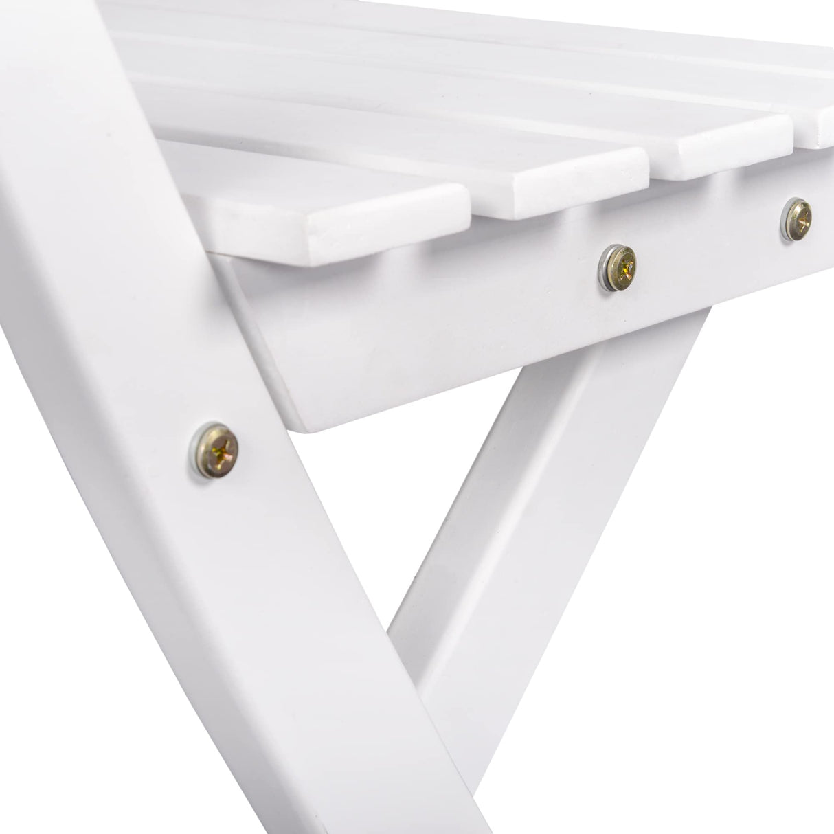 Outsunny 3 Piece Bistro Set, Wood Folding Outdoor Furniture with Table & Chairs for Backyard & Balcony, Square, White Outsunny